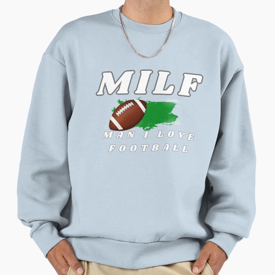 I Love Football Sweatshirt - Custom Art Print Men Women - T-Shirt, Sweatshirt, Hoodie