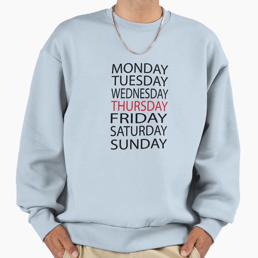 Mosu Thursday Sweatshirt - Graphic Print for Adults - T-Shirt, Sweatshirt, Hoodie