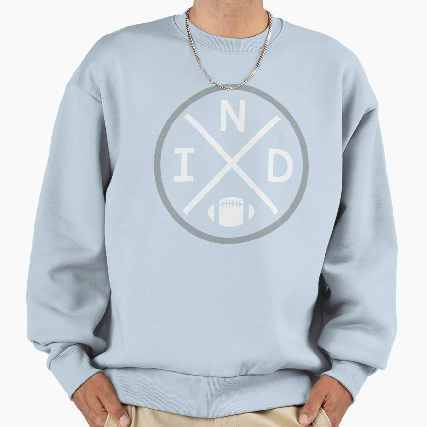 Indianapolis Football Emblem Ind Sweatshirt - Aesthetic Graphic Unisex - T-Shirt, Sweatshirt, Hoodie