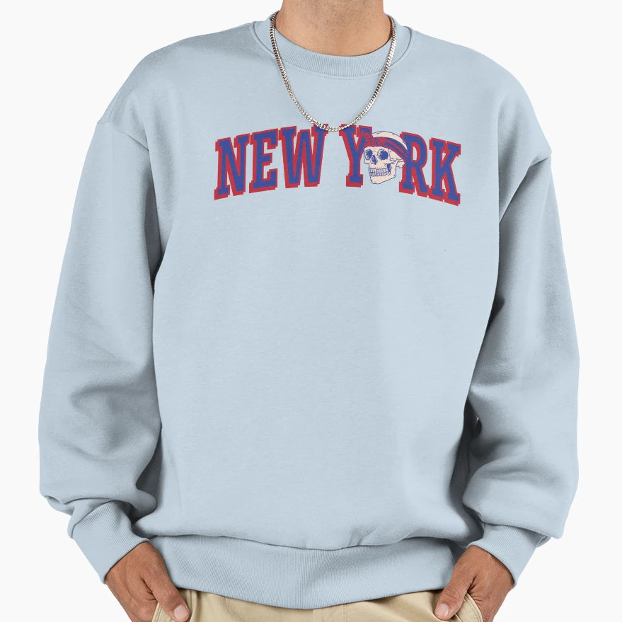 New York Blue Sweatshirt - Novelty Apparel Men Women - T-Shirt, Sweatshirt, Hoodie