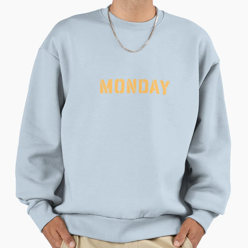 Monday Orange Sweatshirt - Graphic Print Men Women - T-Shirt, Sweatshirt, Hoodie