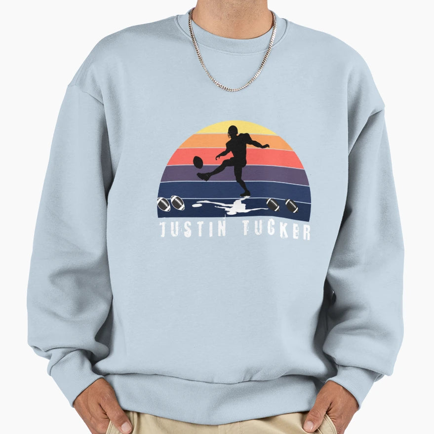 Justin Tucker Sweatshirt - Minimalist Print for Adults - T-Shirt, Sweatshirt, Hoodie