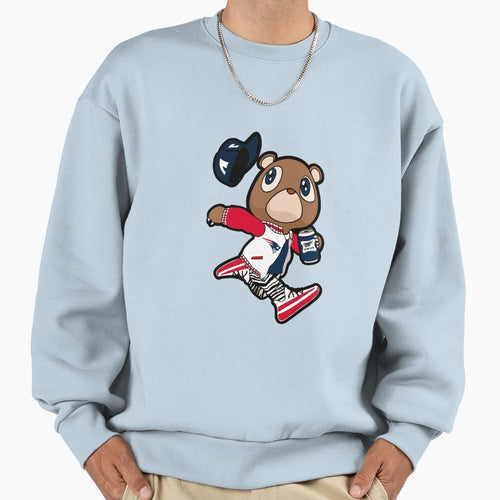 Patriots Football Feat Kanye West Bear Sweatshirt - Trendy Graphic Unisex - T-Shirt, Sweatshirt, Hoodie