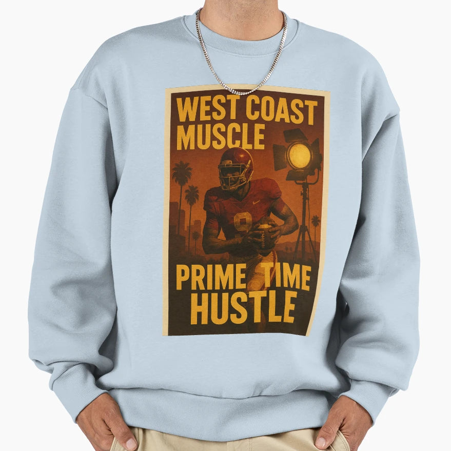 College West Coast Muscle Prime Time Sweatshirt - Graphic Print Unisex - T-Shirt, Sweatshirt, Hoodie
