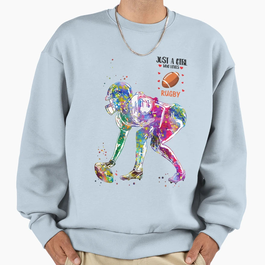 American Football Player Sweatshirt - Graphic Print Unisex - T-Shirt, Sweatshirt, Hoodie