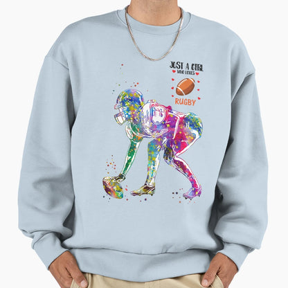 American Football Player Sweatshirt - Graphic Print Unisex - T-Shirt, Sweatshirt, Hoodie