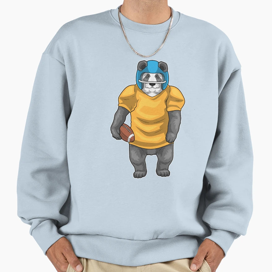Panda American Football Helmet Sweatshirt - Graphic Print for Adults - T-Shirt, Sweatshirt, Hoodie