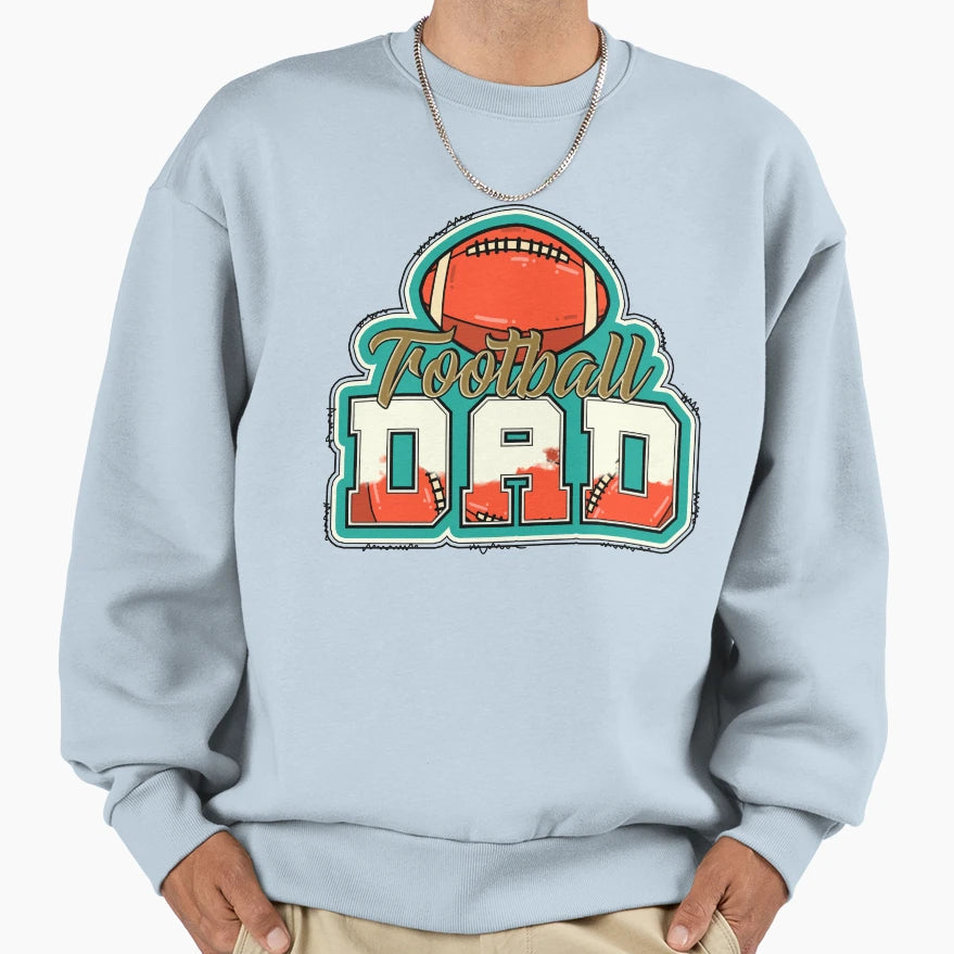 Football Dad Fathers Day Sport Sweatshirt - Minimalist Print Men Women - T-Shirt, Sweatshirt, Hoodie
