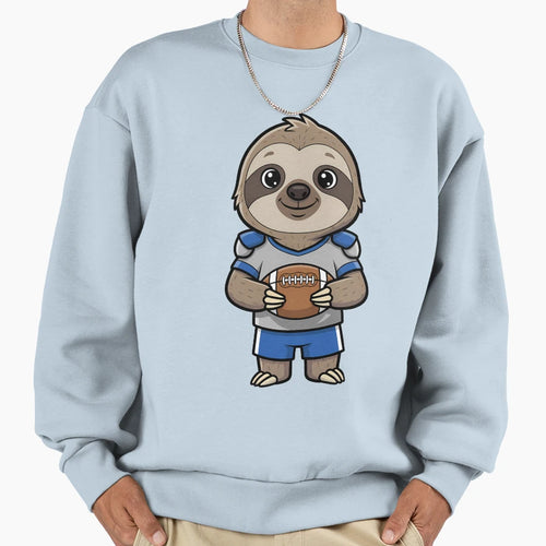 Sloth American Football Player Mascot Sweatshirt - Graphic Print for Adults - T-Shirt, Sweatshirt, Hoodie