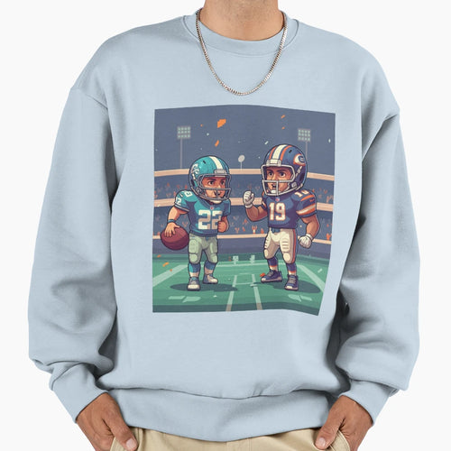 Chibi Football Showdown Cartoon Nfl Sweatshirt - Trendy Graphic Unisex - T-Shirt, Sweatshirt, Hoodie