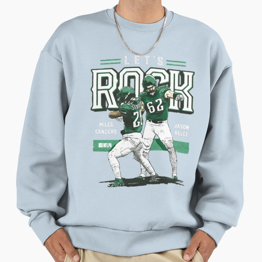 JK And Miles Sanders Lets Rock Sweatshirt - Graphic Print for Adults - T-Shirt, Sweatshirt, Hoodie