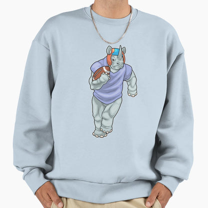 Rhino American Football Sports Sweatshirt - Trendy Graphic Unisex - T-Shirt, Sweatshirt, Hoodie