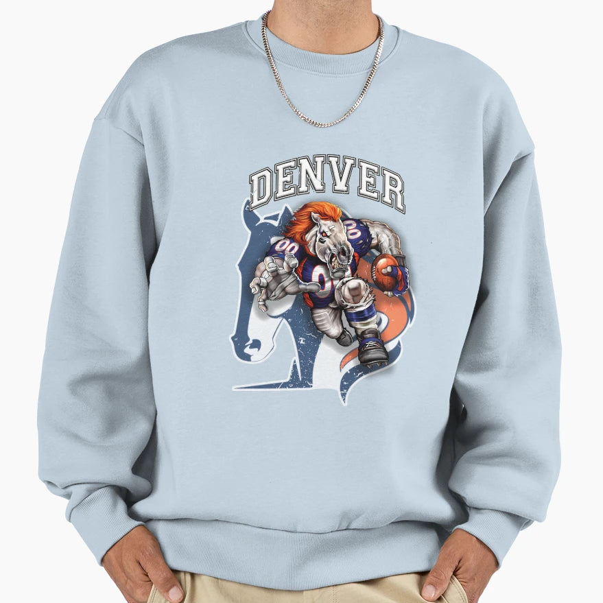 Denver Football Sweatshirt - Minimalist Print for Adults - T-Shirt, Sweatshirt, Hoodie