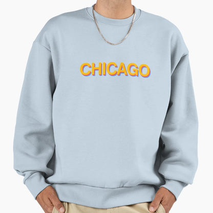 Chicago Illinois Travel Colorful Sweatshirt - Custom Art Print Men Women - T-Shirt, Sweatshirt, Hoodie