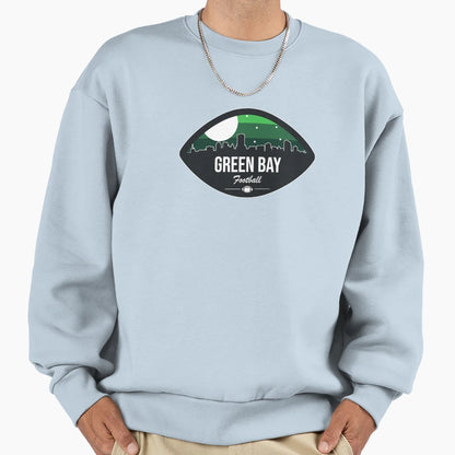 Green Bay Football Skyline Badge Sweatshirt - Casual Everyday Wear Unisex - T-Shirt, Sweatshirt, Hoodie