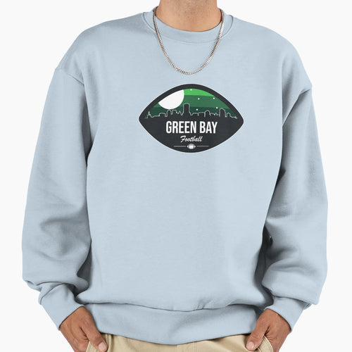 Green Bay Football Skyline Badge Sweatshirt - Casual Everyday Wear Unisex - T-Shirt, Sweatshirt, Hoodie
