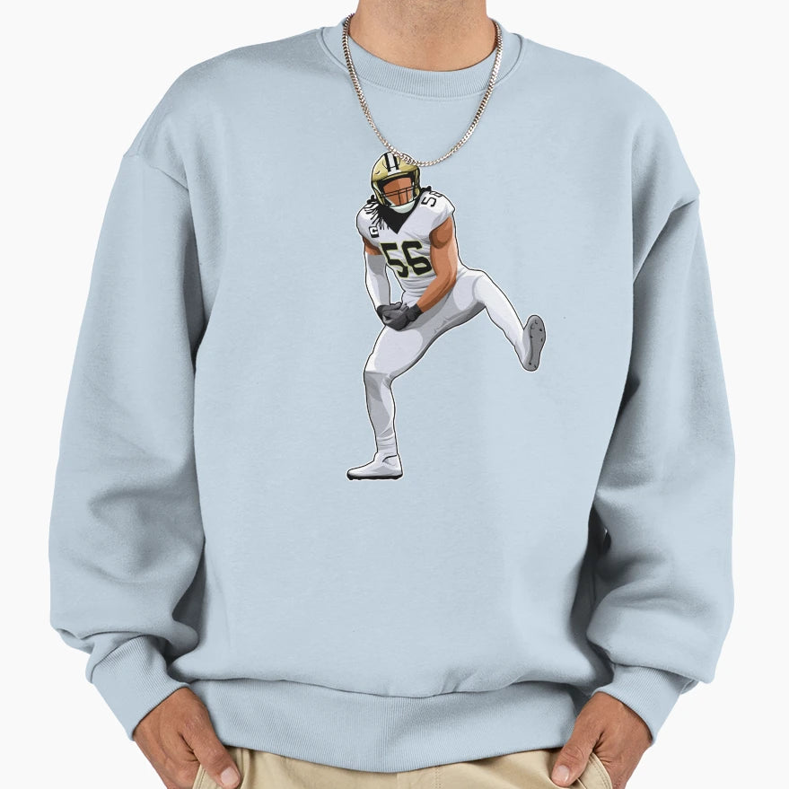 Demario Davis 56 Celebrates Tackle Sweatshirt - Trendy Graphic for Adults - T-Shirt, Sweatshirt, Hoodie