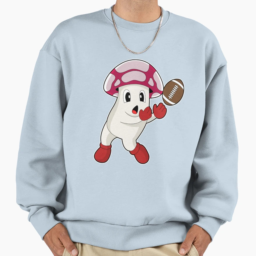 Mushroom American Football Sweatshirt - Casual Everyday Wear for Adults - T-Shirt, Sweatshirt, Hoodie
