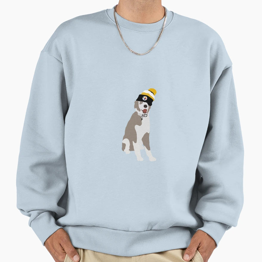 Pittsburgh Steelers Pup Sweatshirt - Novelty Apparel Unisex - T-Shirt, Sweatshirt, Hoodie