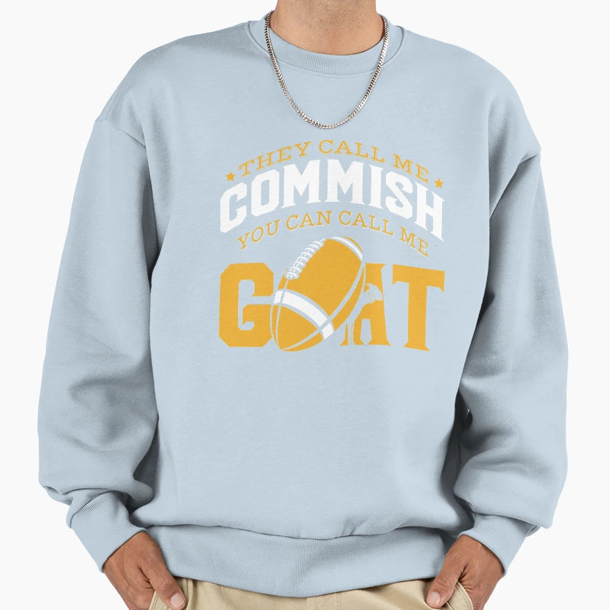 Funny Fantasy Football Goat Sweatshirt - Minimalist Print for Adults - T-Shirt, Sweatshirt, Hoodie