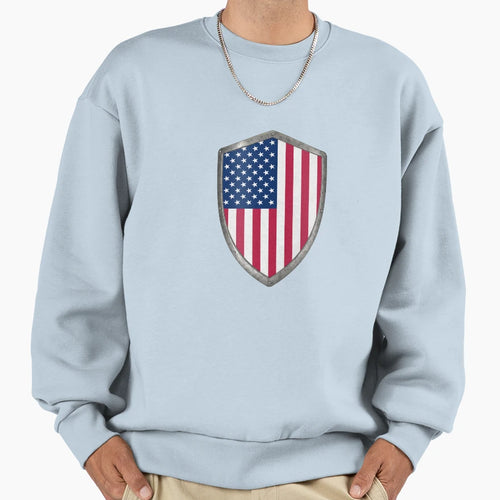 Shield Flag Usa America United State Sweatshirt - Novelty Apparel Men Women - T-Shirt, Sweatshirt, Hoodie