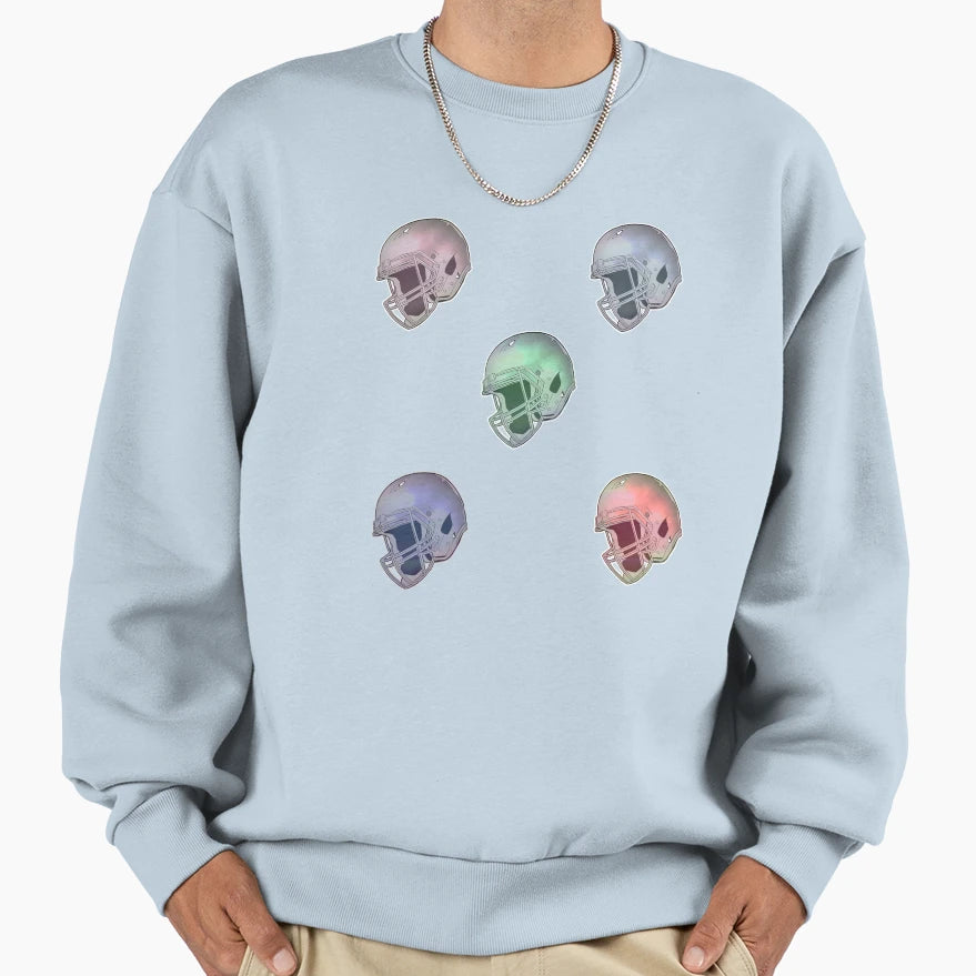Football Helmet Sweatshirt - Casual Everyday Wear for Adults - T-Shirt, Sweatshirt, Hoodie