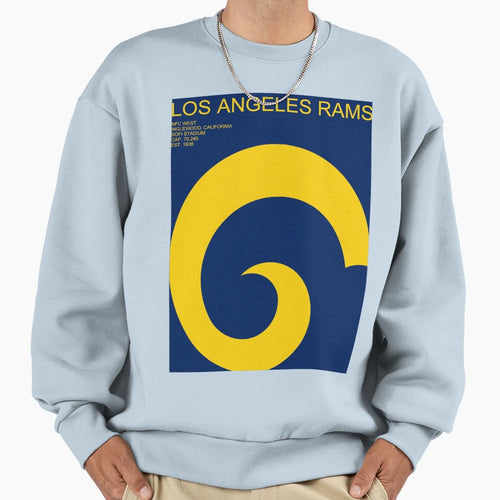 Rams Geometric Minimal Sweatshirt - Fun Novelty Design Unisex - T-Shirt, Sweatshirt, Hoodie