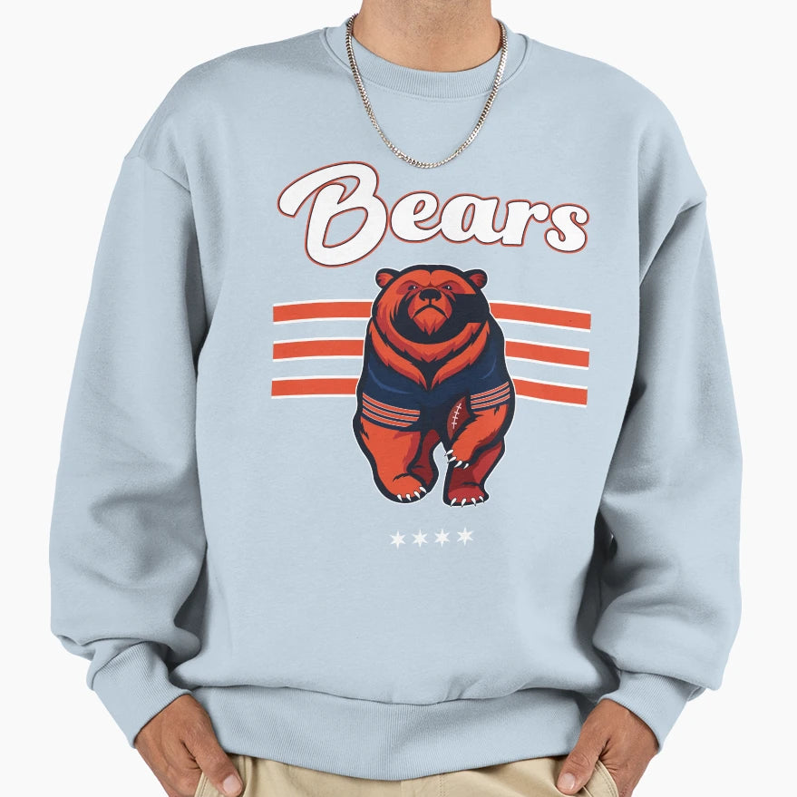 Chicago Bears Orange Bear Script Sweatshirt - Aesthetic Graphic for Adults - T-Shirt, Sweatshirt, Hoodie