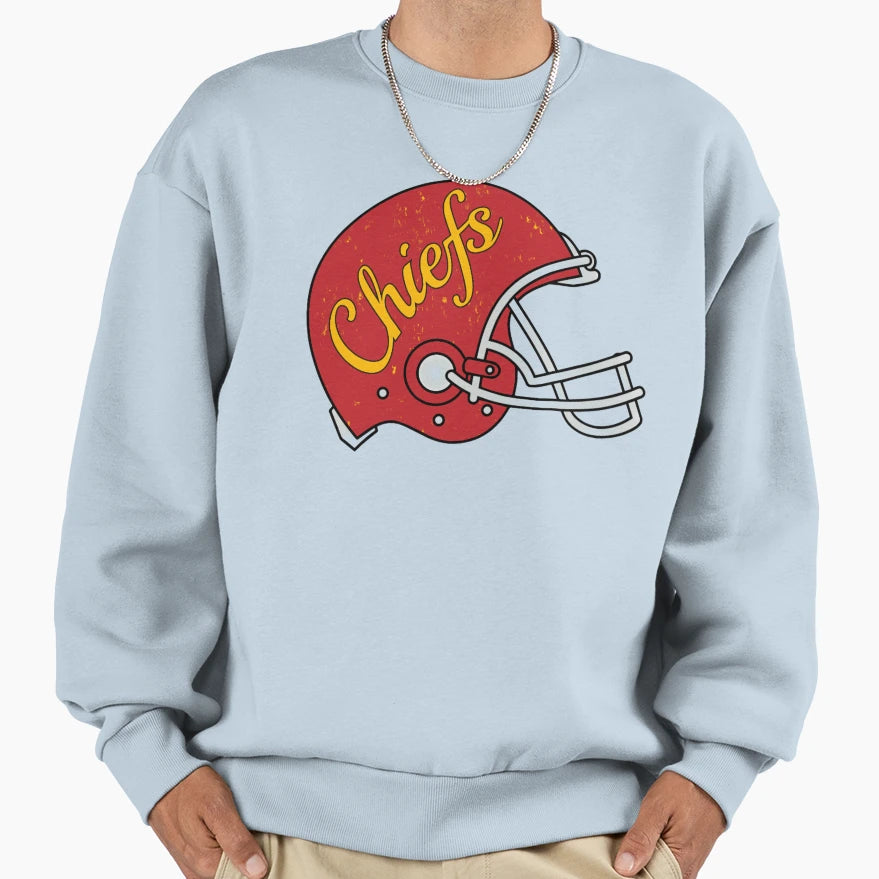 Chiefs Helmet Sweatshirt - Streetwear Style Men Women - T-Shirt, Sweatshirt, Hoodie