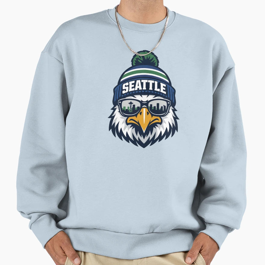 Seattle Eagle Football Sweatshirt - Fun Novelty Design Men Women - T-Shirt, Sweatshirt, Hoodie