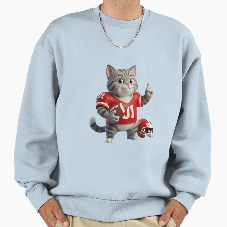 Kitty Gridiron Star 3D American Sweatshirt - Casual Everyday Wear Unisex - T-Shirt, Sweatshirt, Hoodie