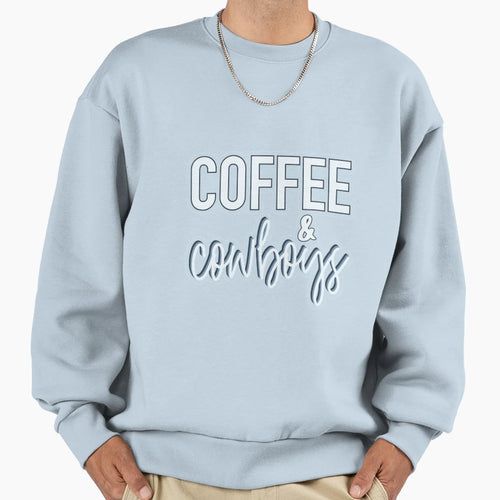 Coffee Cowboys Sweatshirt - Trendy Graphic Unisex - T-Shirt, Sweatshirt, Hoodie