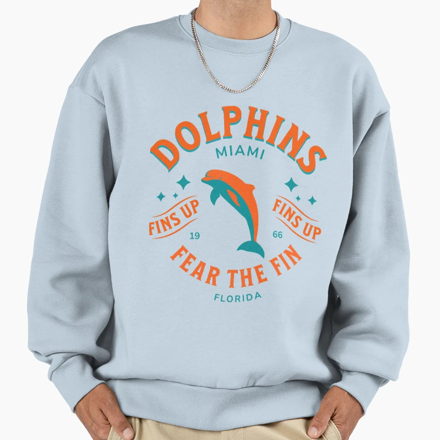 Art Miami Dolphins Sweatshirt - Graphic Print Men Women - T-Shirt, Sweatshirt, Hoodie