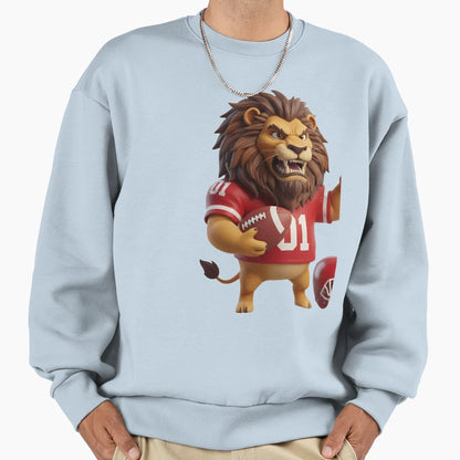 King Gridiron Fierce 3D Sweatshirt - Fun Novelty Design for Adults - T-Shirt, Sweatshirt, Hoodie