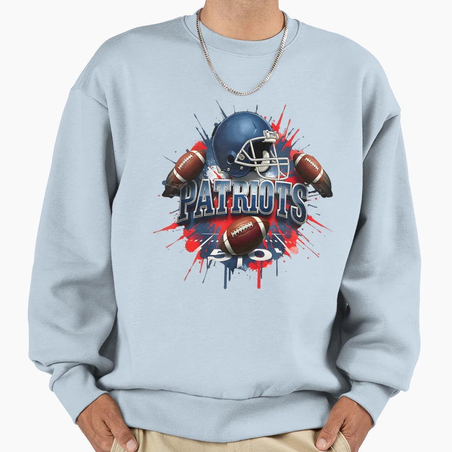 New England Patriots Football Helmet Sweatshirt - Graphic Print Unisex - T-Shirt, Sweatshirt, Hoodie