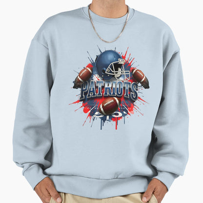 New England Patriots Football Helmet Sweatshirt - Graphic Print Unisex - T-Shirt, Sweatshirt, Hoodie