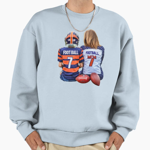 Football Mom Sweatshirt - Aesthetic Graphic for Adults - T-Shirt, Sweatshirt, Hoodie