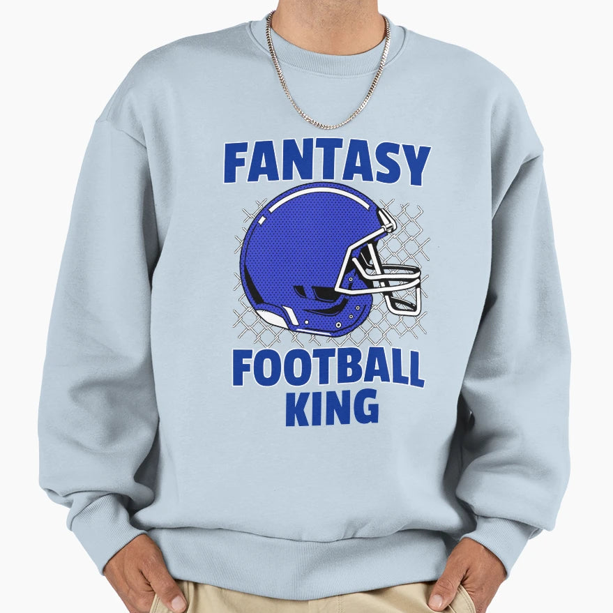 Fantasy Football King Sweatshirt - Minimalist Print for Adults - T-Shirt, Sweatshirt, Hoodie