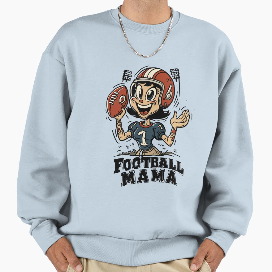 Football Mama Game Day Sweatshirt - Casual Everyday Wear for Adults - T-Shirt, Sweatshirt, Hoodie