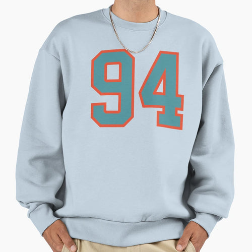 94 Number Aqua Orange Lucky Sports Sweatshirt - Fun Novelty Design Unisex - T-Shirt, Sweatshirt, Hoodie
