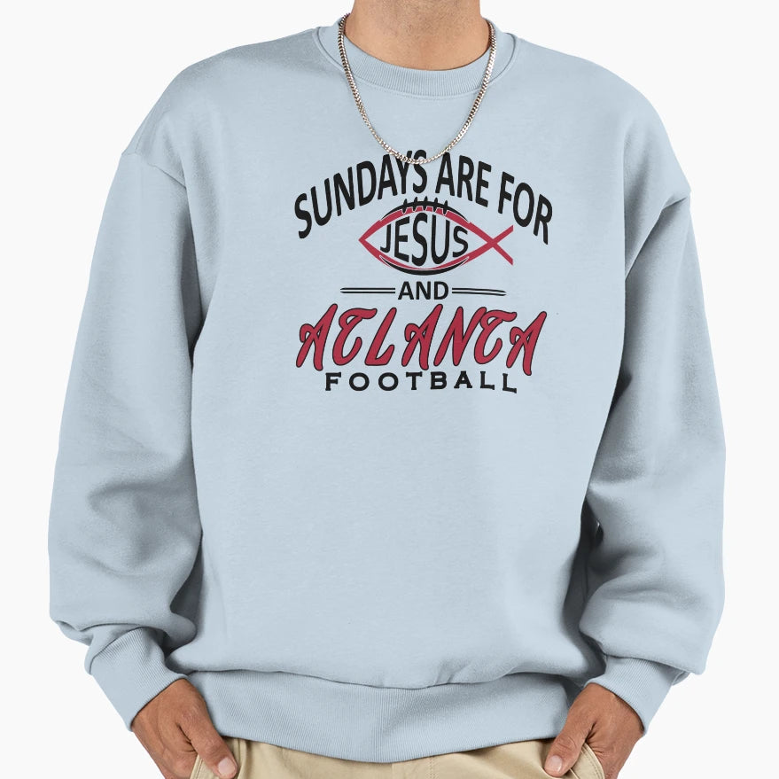 Atlanta Pro Football And Jesus Sweatshirt - Novelty Apparel Men Women - T-Shirt, Sweatshirt, Hoodie