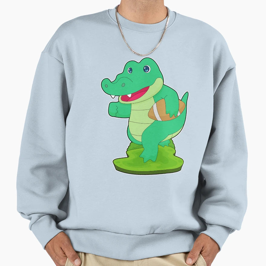 Crocodile American Football Sports Sweatshirt - Streetwear Style for Adults - T-Shirt, Sweatshirt, Hoodie