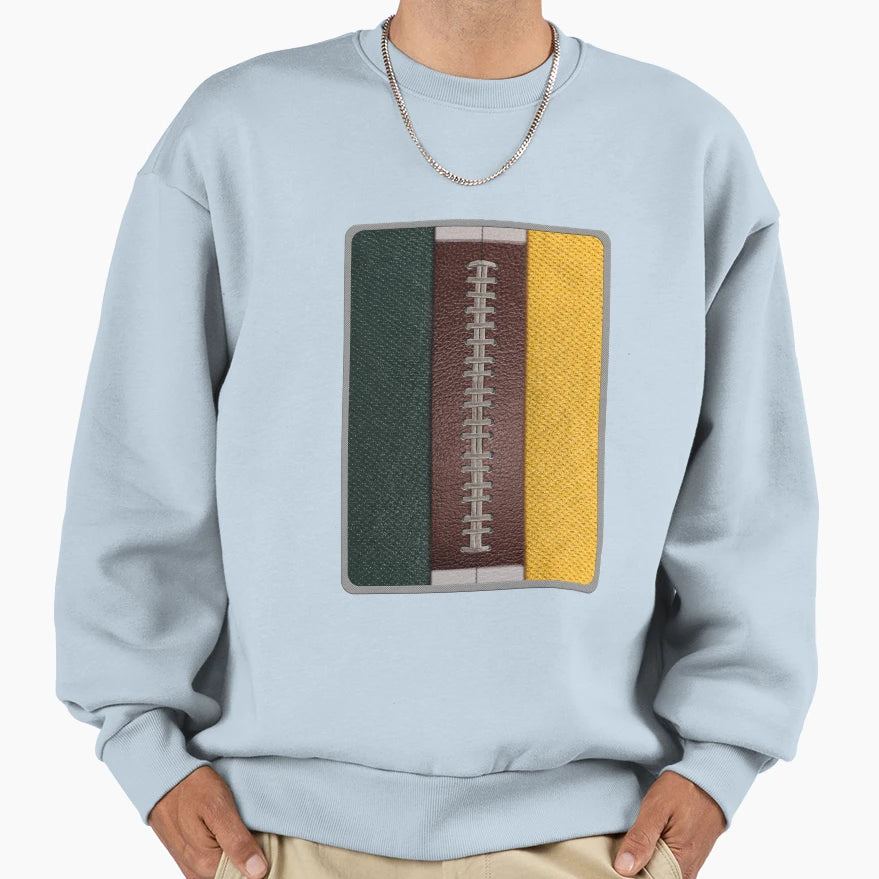 Football Yellow And Green Gold Sweatshirt - Novelty Apparel for Adults - T-Shirt, Sweatshirt, Hoodie