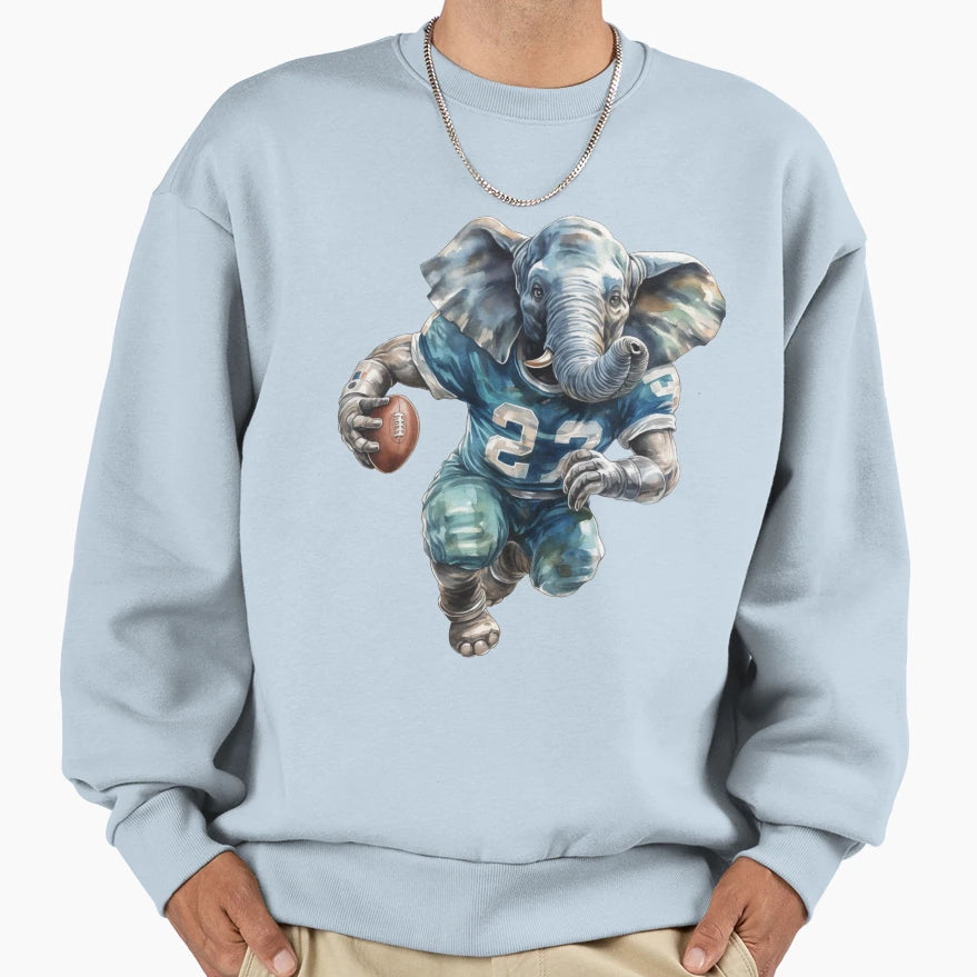 Elephant As American Football Player Sweatshirt - Custom Art Print Unisex - T-Shirt, Sweatshirt, Hoodie