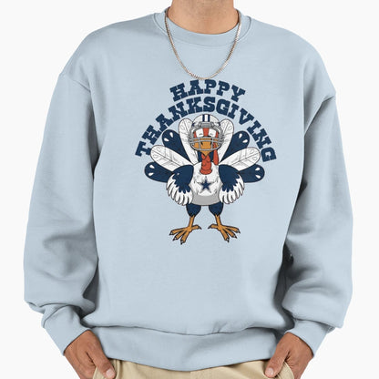 Dallas Cowboys Turkey Happy Thanksgiving Sweatshirt - Unique Graphic Unisex - T-Shirt, Sweatshirt, Hoodie