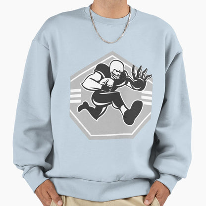 American Football Running Stiff Sweatshirt - Fun Novelty Design for Adults - T-Shirt, Sweatshirt, Hoodie