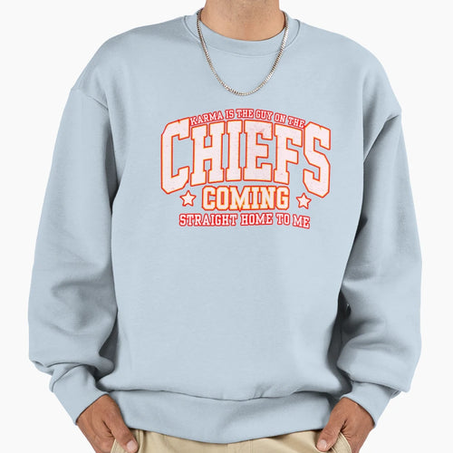 Karma Is Guy Chiefs Sweatshirt - Minimalist Print Unisex - T-Shirt, Sweatshirt, Hoodie