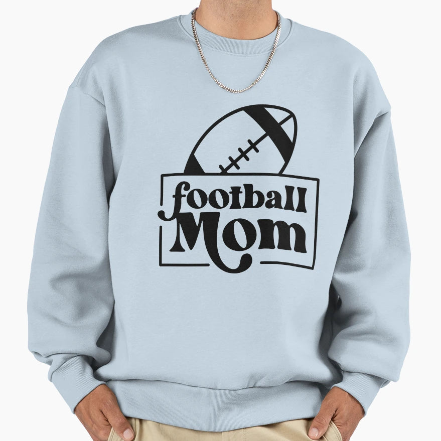 Football Mom Sweatshirt - Trendy Graphic for Adults - T-Shirt, Sweatshirt, Hoodie