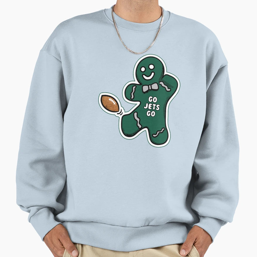 New York Jets Gingerbread Sweatshirt - Custom Art Print Unisex - T-Shirt, Sweatshirt, Hoodie