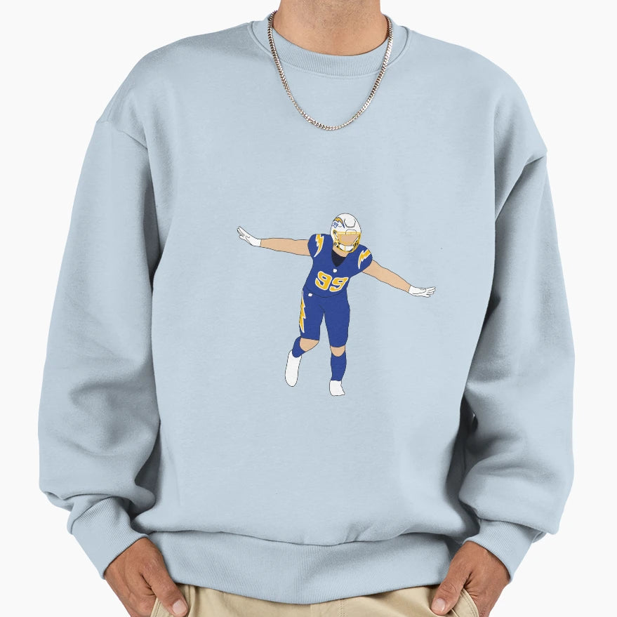 Los Angeles Chargers Joey Bosa Sweatshirt - Novelty Apparel Unisex - T-Shirt, Sweatshirt, Hoodie